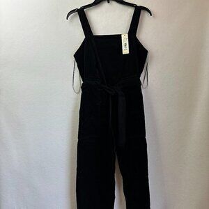 Copper Key jumpsuit women S‎ Black Velvet sleeveless waist tie holiday party NWT